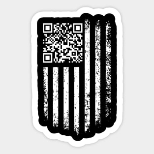 Trump Dance QR with America Flag Sticker